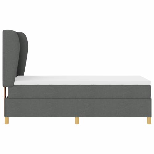 Box Spring Krevet s Madracem Tamno Siva 100x200 cm Tkanina Cijena