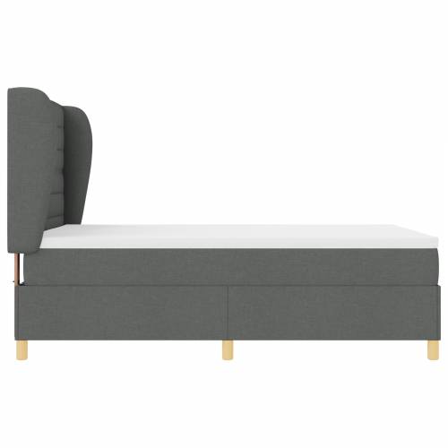 Box Spring Krevet s Madracem Tamno Siva 140x200 cm Tkanina Cijena