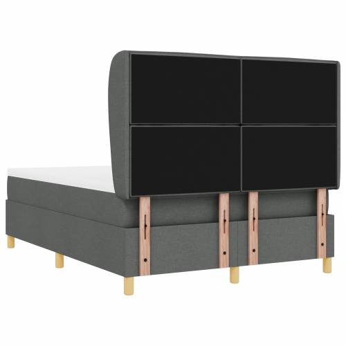 Box Spring Krevet s Madracem Tamno Siva 140x200 cm Tkanina Cijena