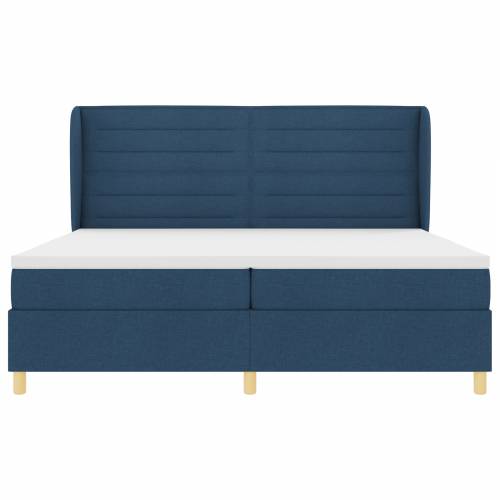 Krevet s uzglavljem i madracem Plavi 200x200 cm Tkanina Cijena