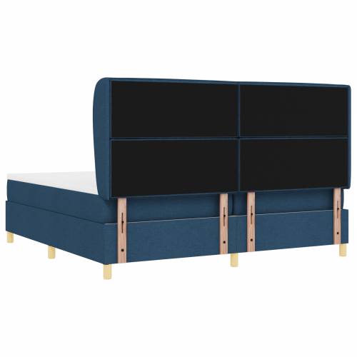 Krevet s uzglavljem i madracem Plavi 200x200 cm Tkanina Cijena