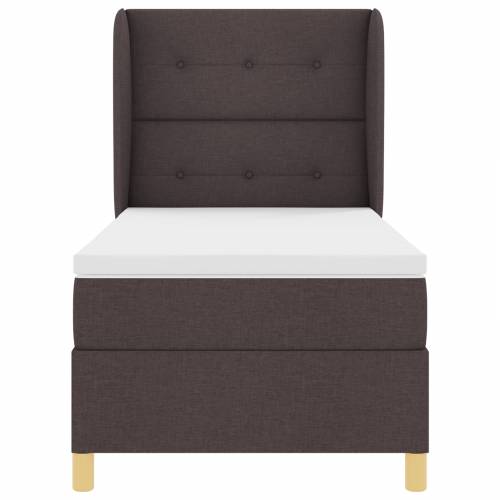Box Spring Krevet s Madracem Tamno Smeđa 90x200 cm Tkanina Cijena