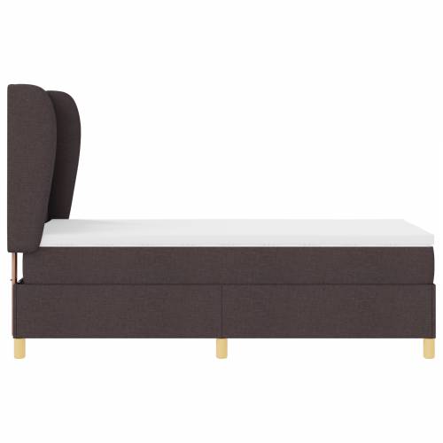Box Spring Krevet s Madracem Tamno Smeđa 90x200 cm Tkanina Cijena