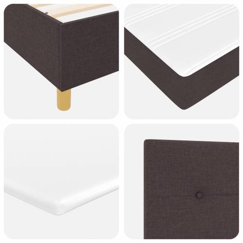 Box Spring Krevet s Madracem Tamno Smeđa 90x200 cm Tkanina Cijena