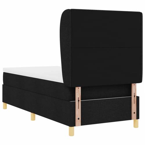 Box Spring Krevet s Madracem Crna 100x200 cm Tkanina Cijena