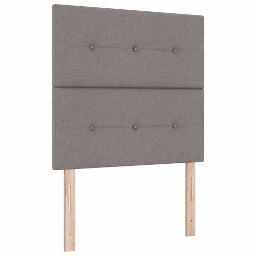 Krevet s uzdignutim podestom s madracem Taupe 100x200 cm Tkanina Cijena