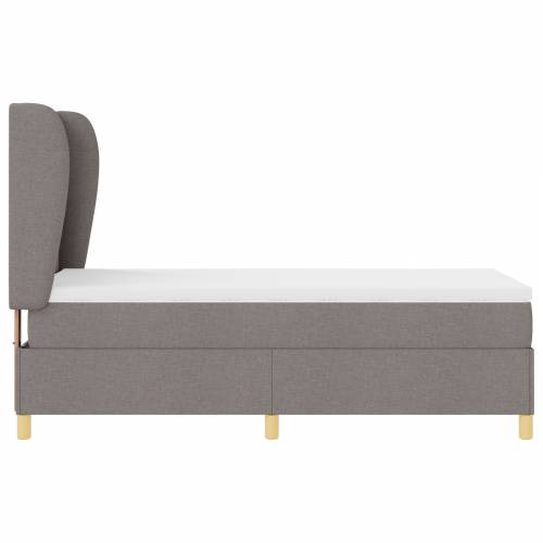 Krevet s uzdignutim podestom s madracem Taupe 100x200 cm Tkanina Cijena