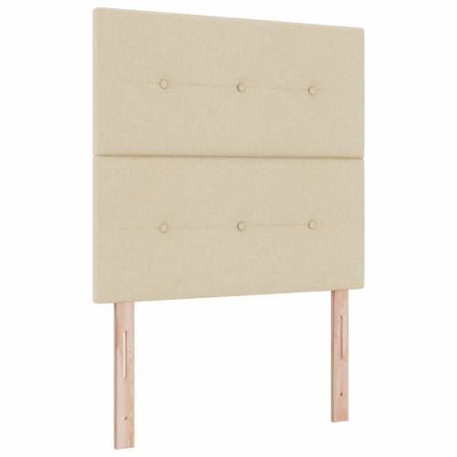 Box Spring Krevet s Madracem - Krem, 100x200 cm, Tkanina Cijena