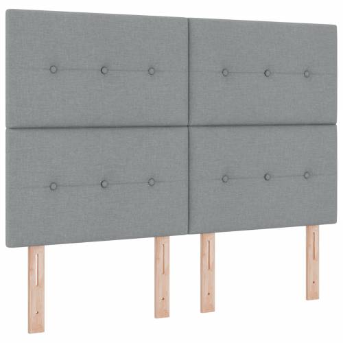 Box Spring Krevet s Madracem Svijetlosiva 140x190 cm Tkanina Cijena