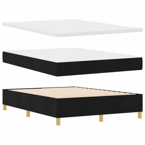 Box Spring Krevet s Madracem Crn 140x200 cm Tkanina Cijena