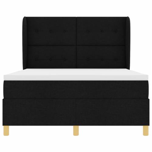 Box Spring Krevet s Madracem Crn 140x200 cm Tkanina Cijena