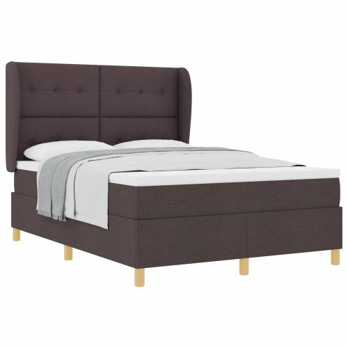 Box Spring Krevet s Madracem u Tamno Smeđoj, 160x200 cm Tkanina Cijena
