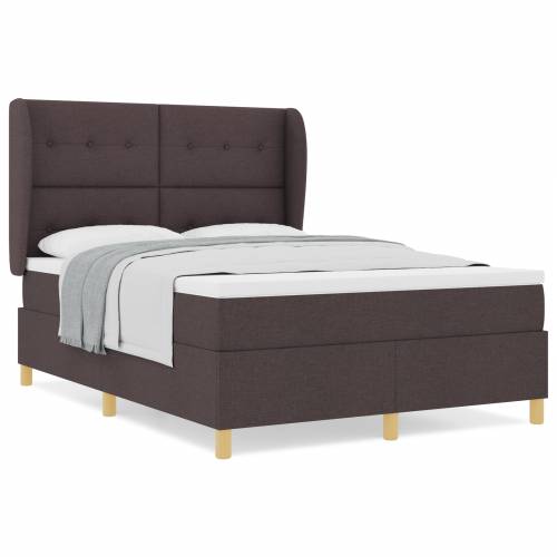 Box Spring Krevet s Madracem u Tamno Smeđoj, 160x200 cm Tkanina Cijena