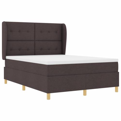 Box Spring Krevet s Madracem u Tamno Smeđoj, 160x200 cm Tkanina Cijena