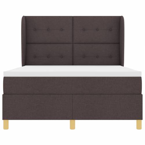Box Spring Krevet s Madracem u Tamno Smeđoj, 160x200 cm Tkanina Cijena