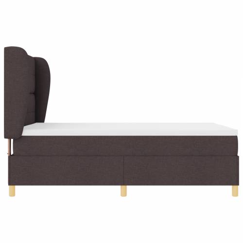 Box Spring Krevet s Madracem u Tamno Smeđoj, 160x200 cm Tkanina Cijena