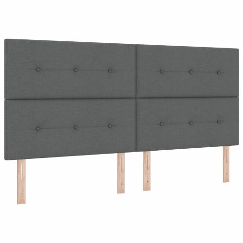 Krevet sa Podnicom i Madracem Tamnosiva 200x200 cm Tkanina Cijena