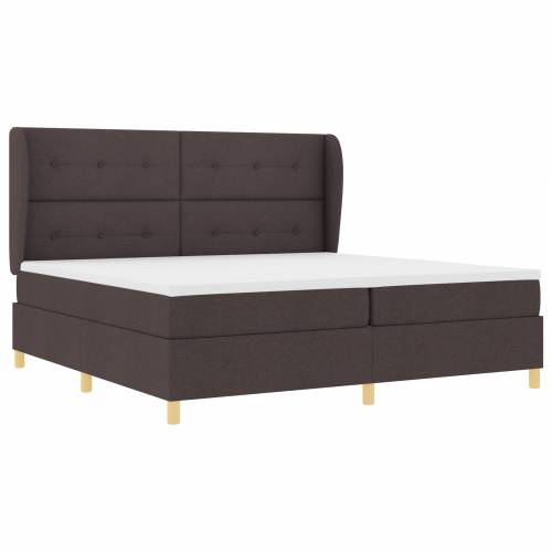 Box Spring Krevet s Madracem - Tamnosmeđi, 200x200 cm, Tkani Cijena