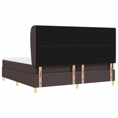 Box Spring Krevet s Madracem - Tamnosmeđi, 200x200 cm, Tkani Cijena