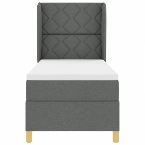 Box Spring Krevet s Madracem Tamno Siva 80x200 cm Tkanina Cijena