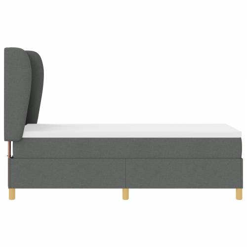 Box Spring Krevet s Madracem Tamno Siva 80x200 cm Tkanina Cijena