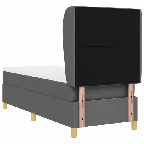 Box Spring Krevet s Madracem Tamno Siva 80x200 cm Tkanina Cijena