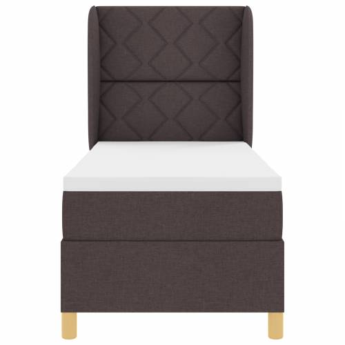 Box Spring Krevet s Madracem Tamnosmeđi 80x200 cm Tkanina Cijena