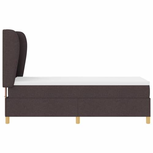Box Spring Krevet s Madracem Tamnosmeđi 80x200 cm Tkanina Cijena