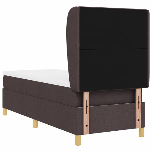 Box Spring Krevet s Madracem Tamnosmeđi 80x200 cm Tkanina Cijena