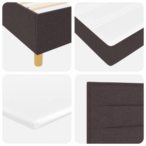 Box Spring Krevet s Madracem Tamnosmeđi 80x200 cm Tkanina Cijena