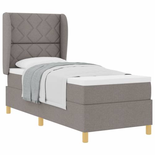 Box Springski Krevet s Madracem Taupe 80x200 cm Tkanina Cijena