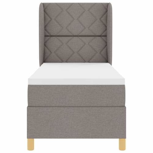 Box Springski Krevet s Madracem Taupe 80x200 cm Tkanina Cijena