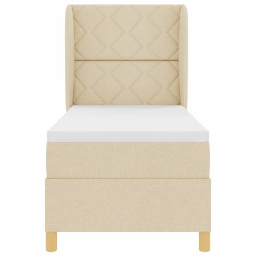 Krevet s boxspringom i madracem Krem 80x200 cm Tkanina Cijena