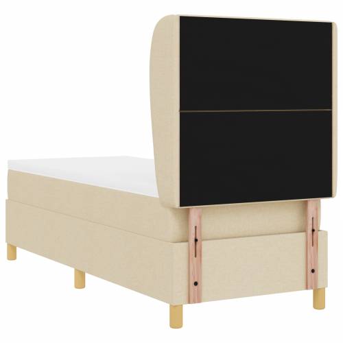Krevet s boxspringom i madracem Krem 80x200 cm Tkanina Cijena