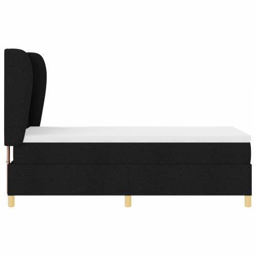 Box Spring Krevet s Madracem Crni 90x200 cm Tkanina Cijena