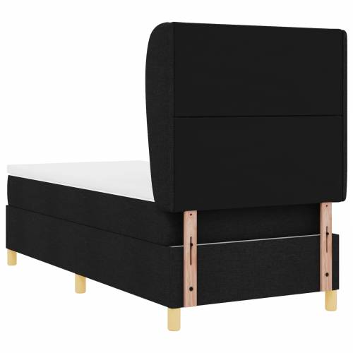 Box Spring Krevet s Madracem Crni 90x200 cm Tkanina Cijena