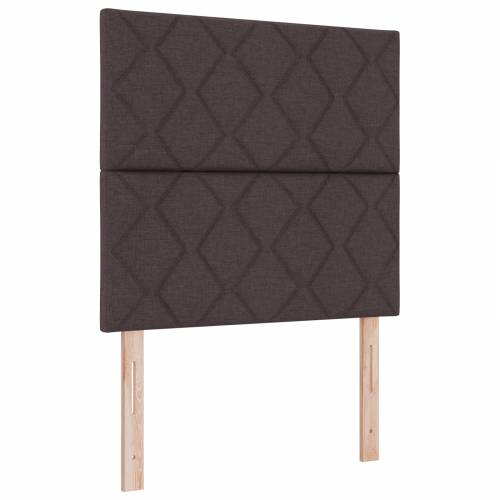 Box Spring Krevet s Madracem - Tamnosmeđi, 90x200 cm, Tkanina Cijena