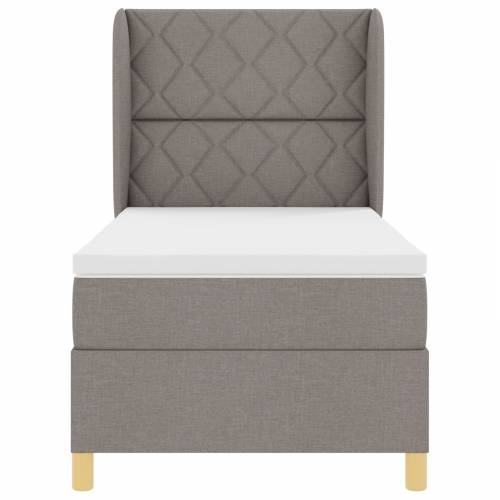 Box Spring Krevet s Madracem Taupe 100x200 cm Tkanina Cijena
