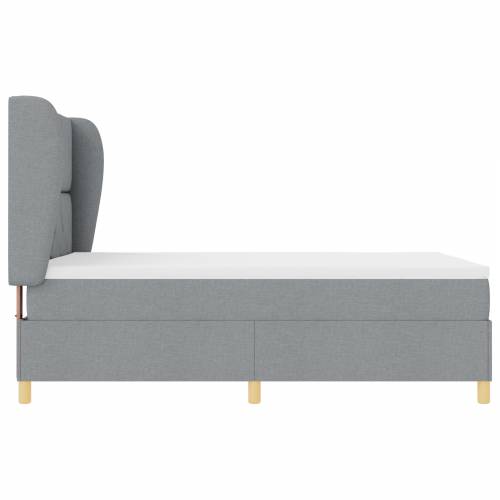 Boxspring krevet s madracem svijetlo sivi 140x190 cm tkanina Cijena