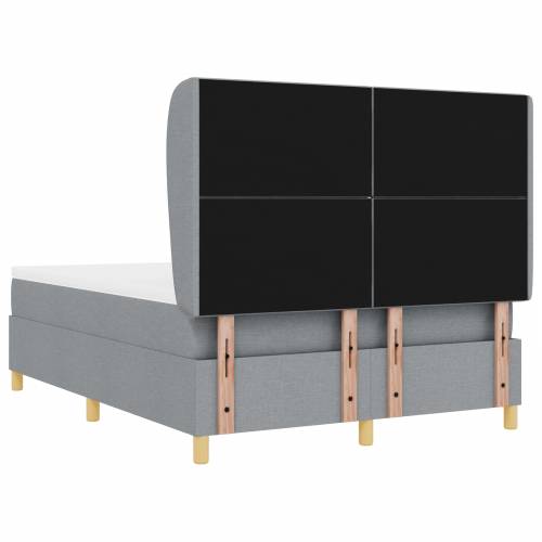 Boxspring krevet s madracem svijetlo sivi 140x190 cm tkanina Cijena