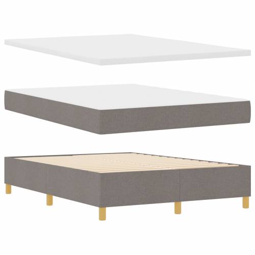 Box Spring Krevet s Madracem Taupe 140x190 cm Tkanina Cijena