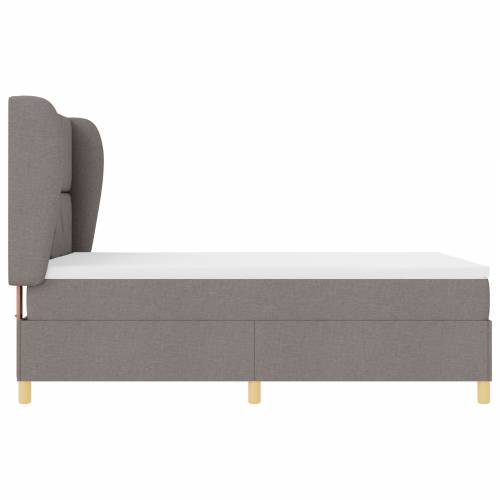 Box Spring Krevet s Madracem Taupe 140x190 cm Tkanina Cijena