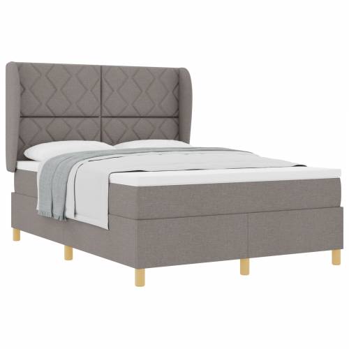 Box Spring Krevet s Madracem Taupe 160x200 cm Tkanina Cijena