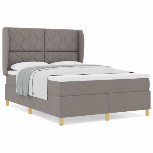 Box Spring Krevet s Madracem Taupe 160x200 cm Tkanina Cijena