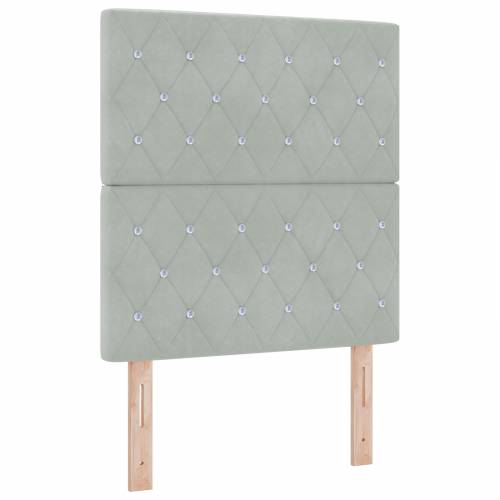 Box Spring krevet s madracem Svetlosiva 80x200 cm Baršun Cijena