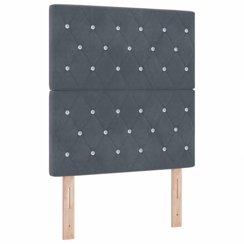 Box Spring Krevet s Madracem Tamno Sivi 80x200 cm Baršun Cijena