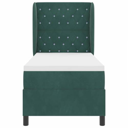 Box Spring Krevet s Madracem Tamno Zelena 80x200 cm Baršun Cijena