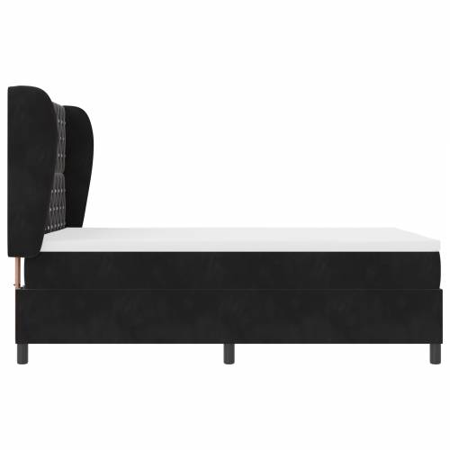 Kutna postelja s madracem Crna 140x190 cm Baršun Cijena