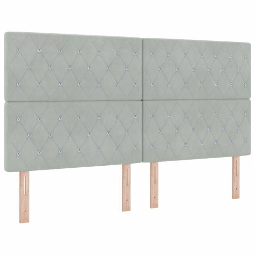 Box Spring Krevet s Madracem - Svijetlosiva, 180x200 cm, Baršun Cijena