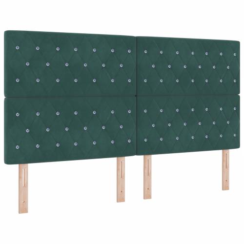 Box Spring krevet s madracem u tamnozelenoj boji, 180x200 cm, baršun Cijena
